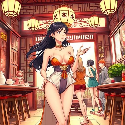 茶肆老板热情招呼