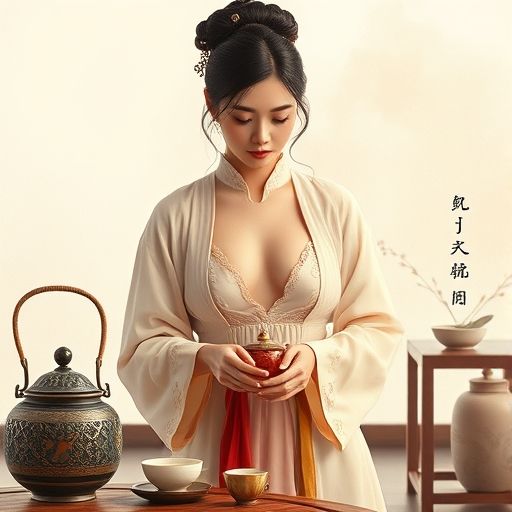 茶艺师细腻泡茶的特写画面