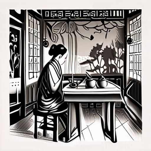 茶肆内部的温馨氛围