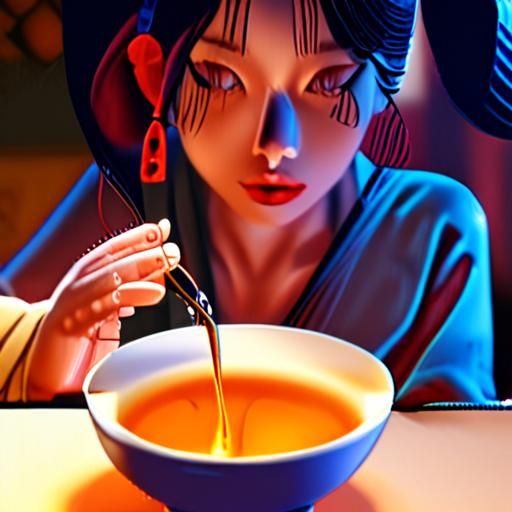 醇厚普洱茶汤