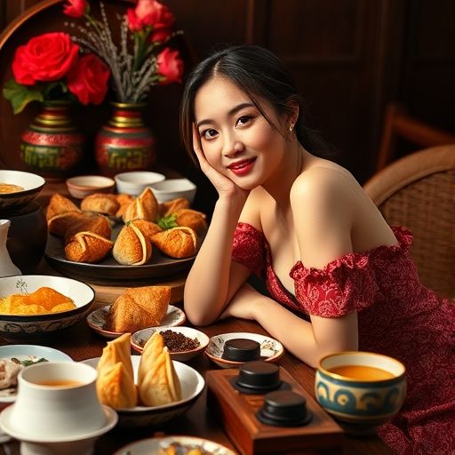 精致茶点与茶具的完美组合