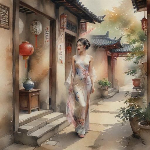 隐秘茶肆巷弄入口