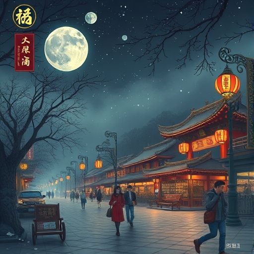 广州夜色下的休闲场所