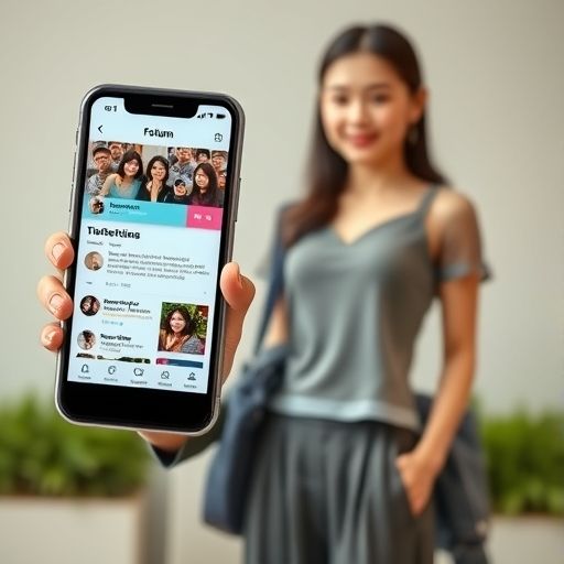 手机屏幕上显示着一个同城休闲交流社区的帖子列表