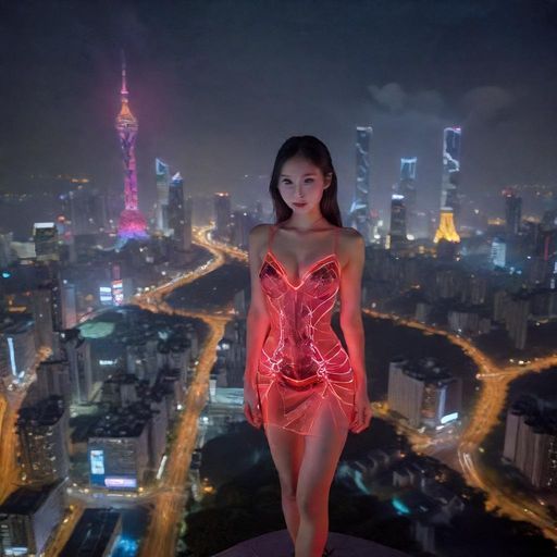 广州中圈夜景一瞥