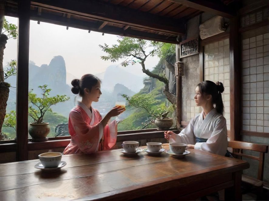 肇庆茶社内部雅致环境