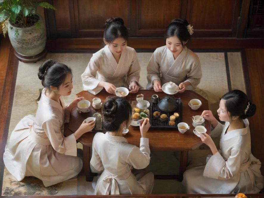茶qm品茶场景温馨茶室