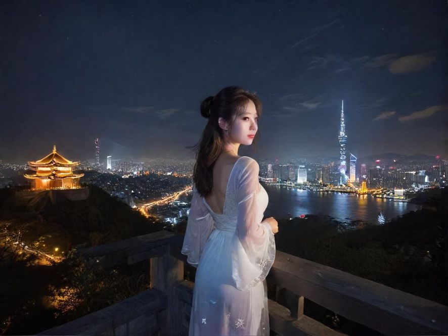 广州桑拿会所夜景外观展示