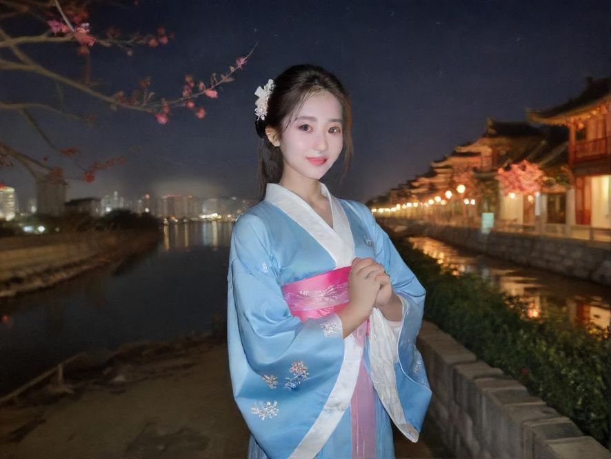 东莞夜景下的信息流