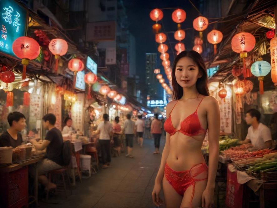 深圳夜市的熙熙攘攘