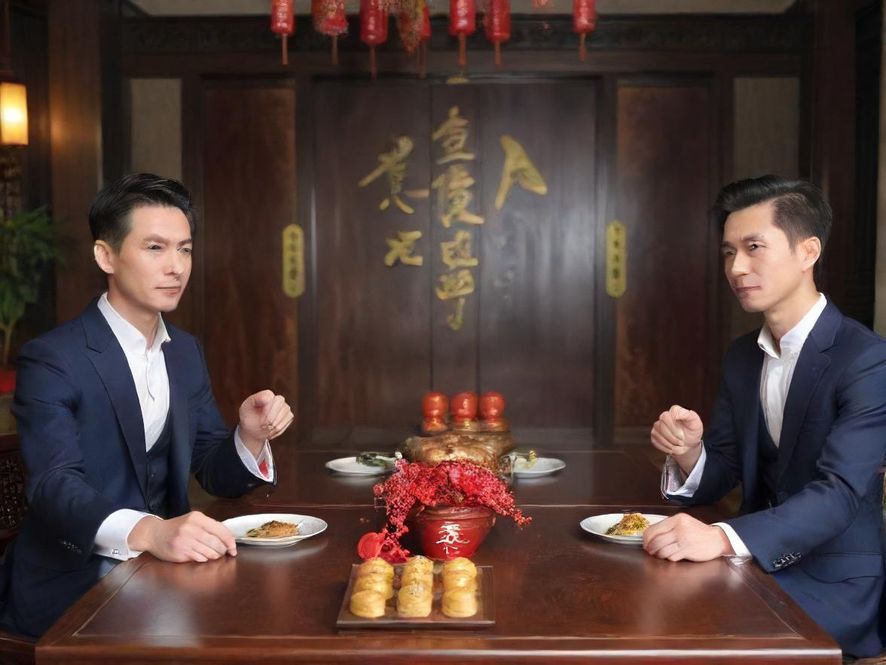 广州城中一处高端私人会所，内部装潢雅致，柔和的灯光映照着现代艺术品，营造出宁静而奢华的私密氛围。