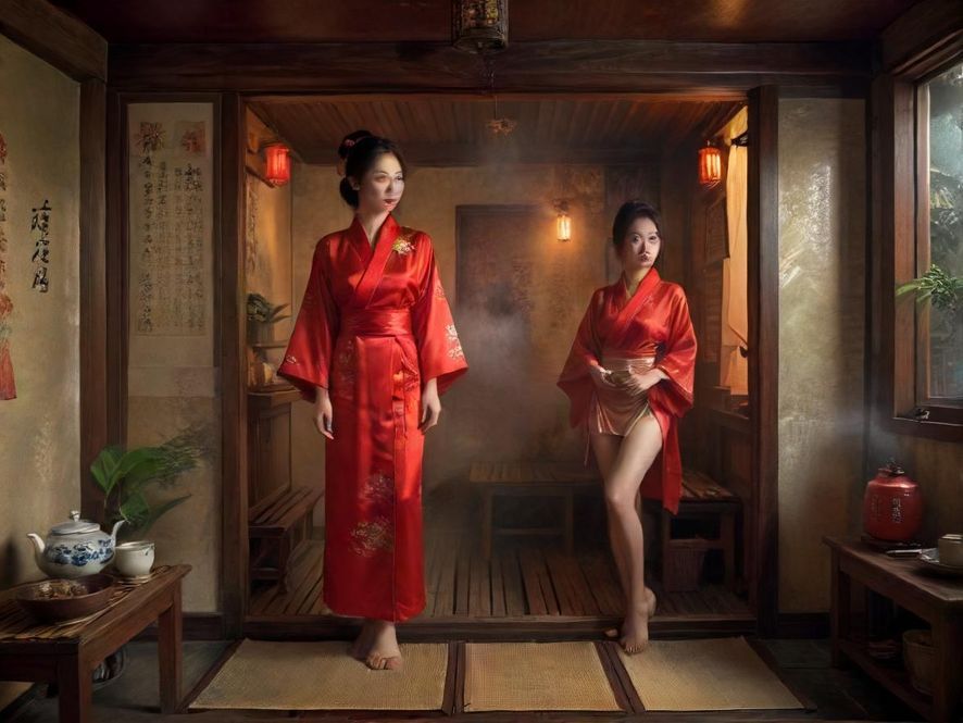 广州某特色桑拿会所内部一角，环境舒适，灯光暖和。