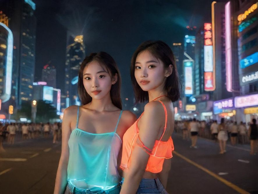 深圳夜生活娱乐场所夜景展示