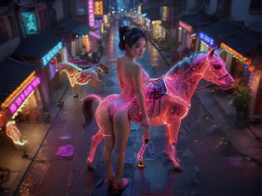 上海蒲犬马之家夜景全貌