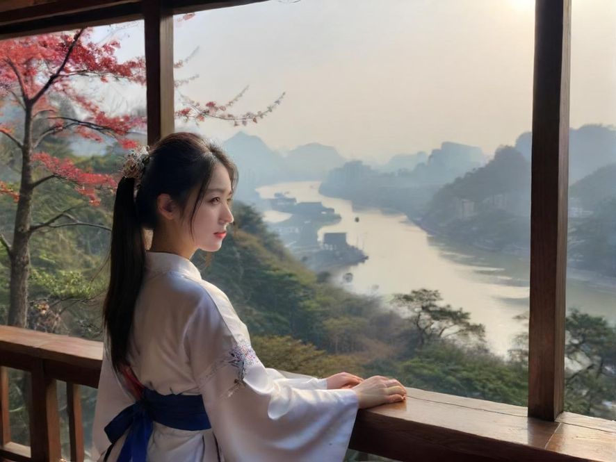 手机屏幕上显示着微信聊天界面和一些模糊的图片，背景是高档会所的大堂一角