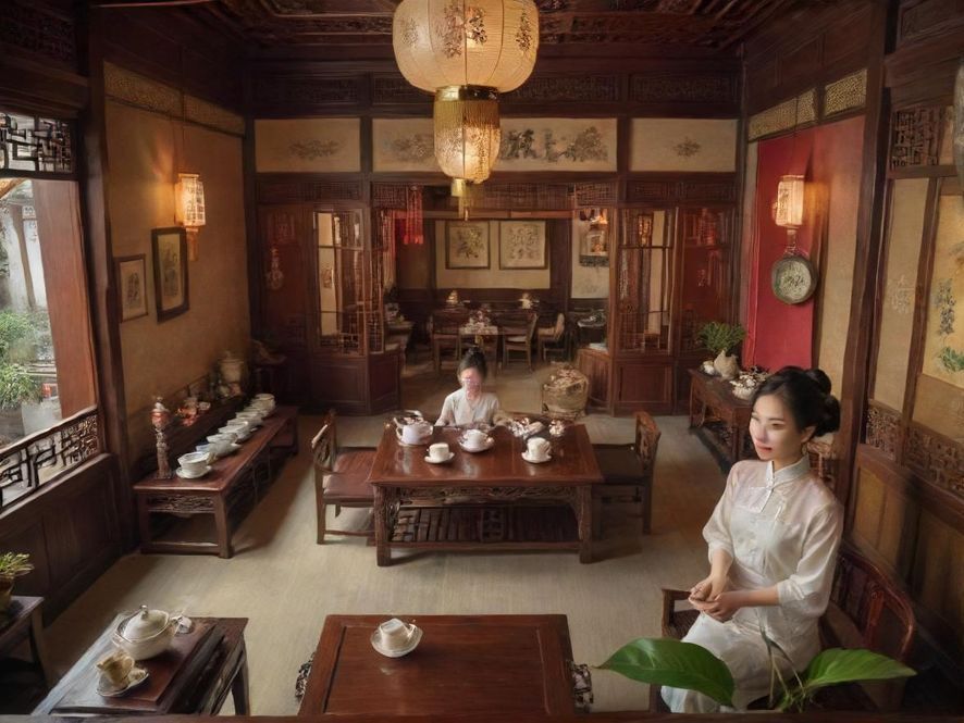 广州天河茶社雅致环境展示