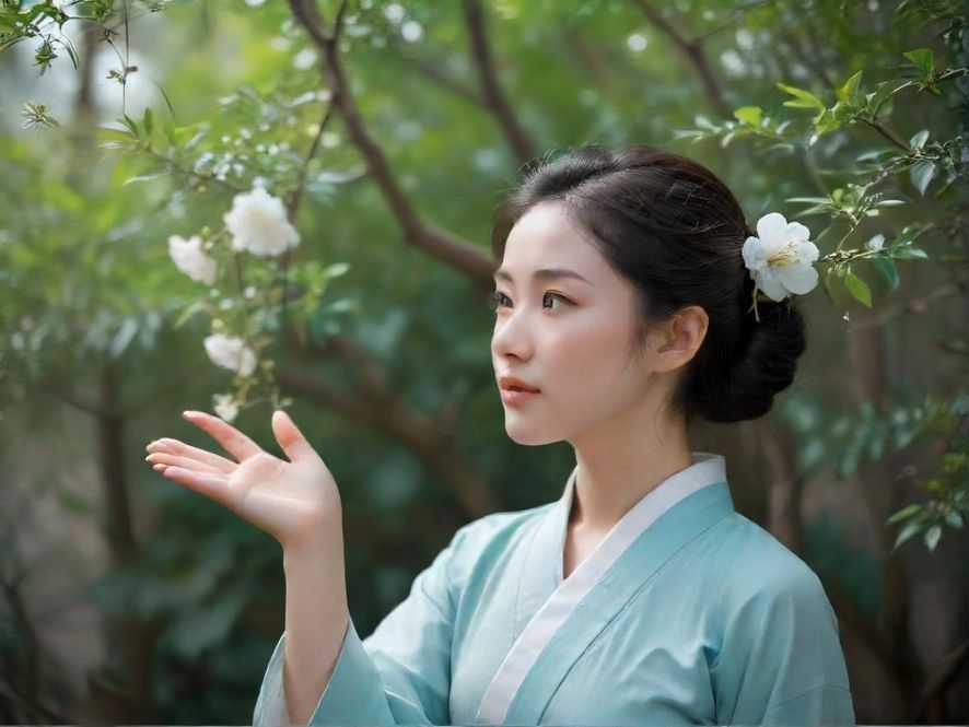 一位女士在温馨舒适的私人会所中放松，享受宁静时刻