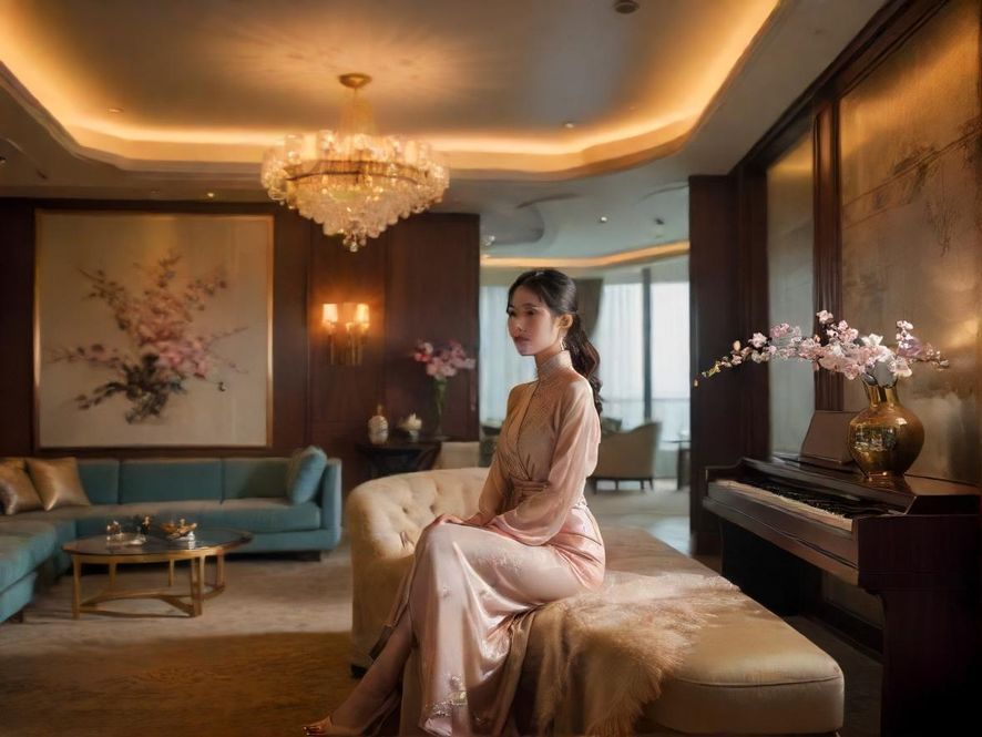 广东高端私享会所一角，奢华内饰与柔和灯光营造出极致私密的氛围