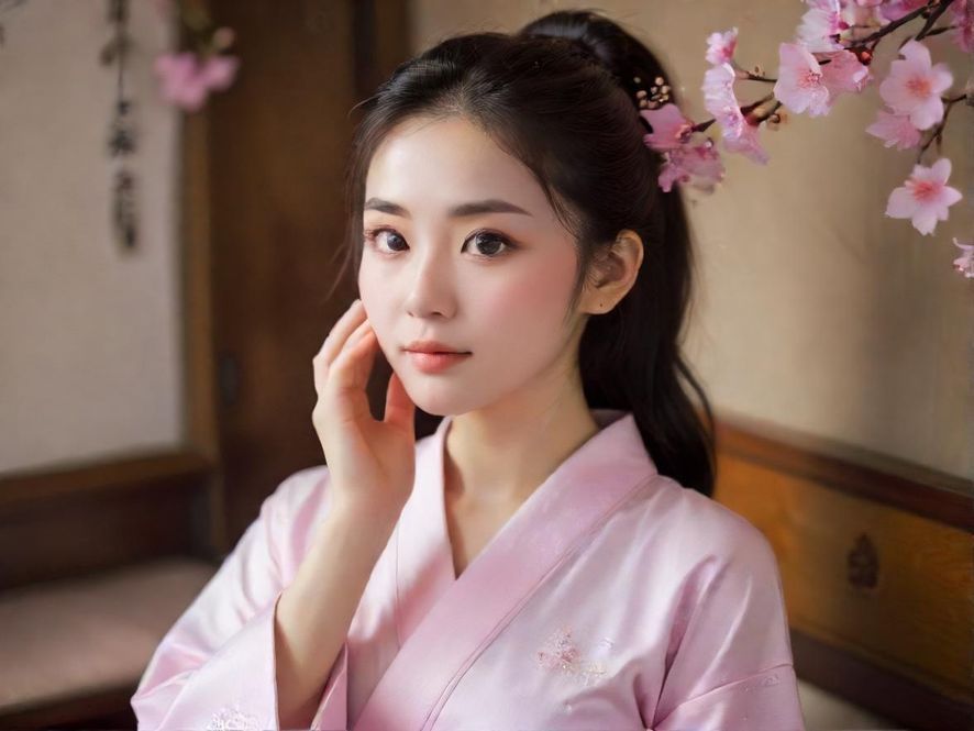 一位女性在温馨私密的空间中享受片刻宁静，身心放松