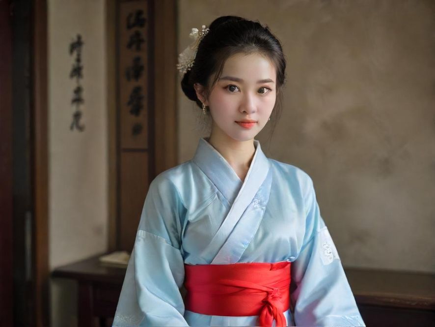 在奢华的私人包厢中，一位身姿优雅的女性侧面特写，她正以温柔而专业的姿态提供服务，画面采用柔焦和梦幻的视觉风格。